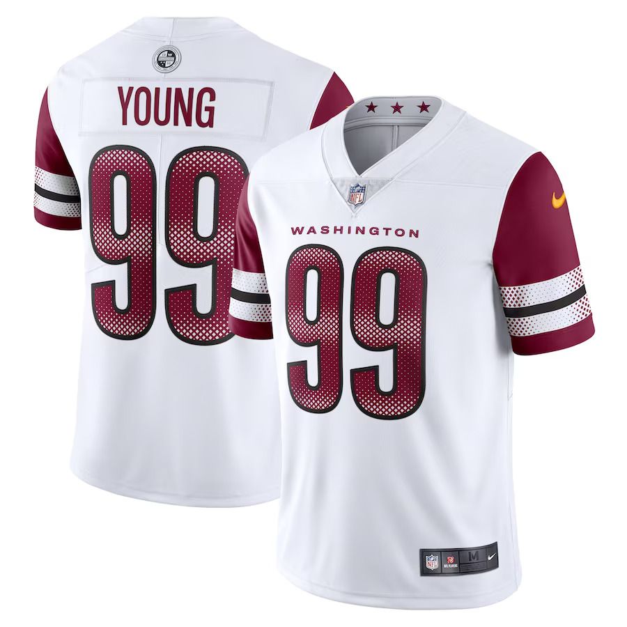 Men Washington Commanders #99 Chase Young Nike White Vapor Limited NFL Jersey->women nfl jersey->Women Jersey